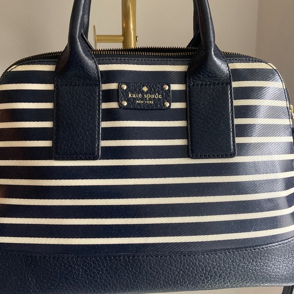 Kate Spade Navy Nautical Striped Leather Bag - Picture 2 of 14